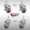 Service Caster 3 Inch SS Gray Polyurethane Swivel 3/8 Inch Threaded Stem Caster Brake SCC, 2PK SCC-SSTS20S314-PPUB-TLB-381615-2-S-2 - alternate 1